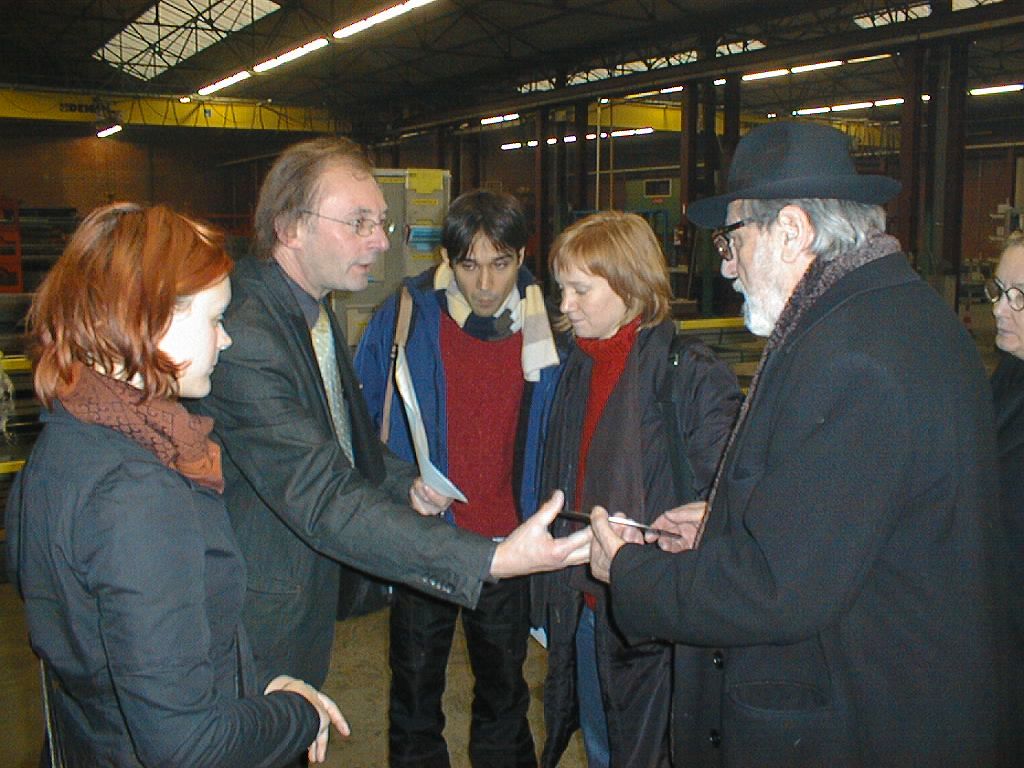 bezoek van Michelangelo Pistoletto aan het bedrijf Espeel Constructies